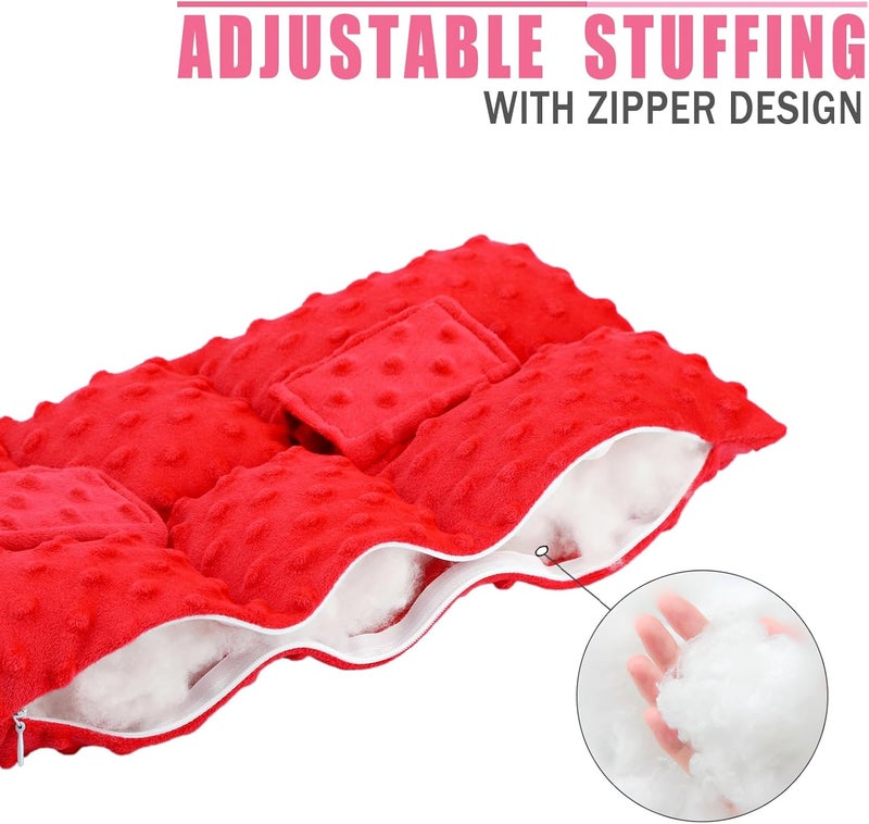 BNRendles Ostomy Seatbelt Pillow, Ostomy Driving Protector, Stoma Shiled Ileostomy Urostomy Riding Guard, No Squeezing, Ostomate Must Have Supplies, Minky Dot Red - Image 5